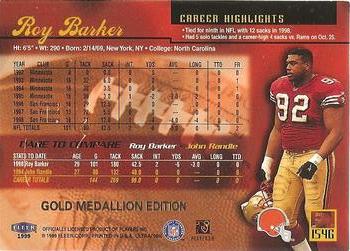 1999 Ultra - Gold Medallion #154G Roy Barker Back