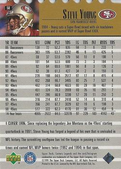 1999 Upper Deck Century Legends - Century Collection #58 Steve Young Back