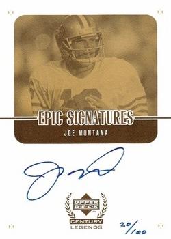 1999 Upper Deck Century Legends - Epic Signatures Century Gold #JMC Joe Montana Front