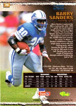 1995 Pro Line #206 Barry Sanders Back