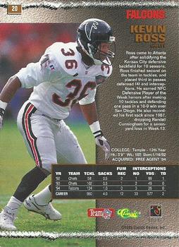 1995 Pro Line #20 Kevin Ross Back