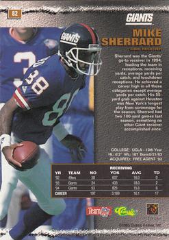 1995 Pro Line #82 Mike Sherrard Back