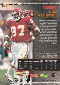 1995 Pro Line #281 Dan Saleaumua Back