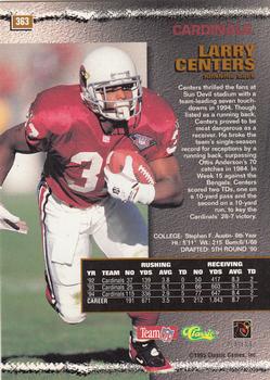 1995 Pro Line #363 Larry Centers Back