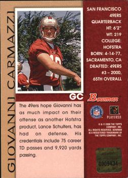 2000 Bowman - Autographs #GC Giovanni Carmazzi Back