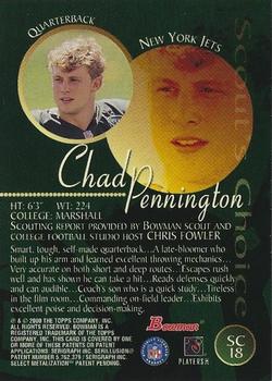 2000 Bowman - Scout's Choice #SC18 Chad Pennington Back