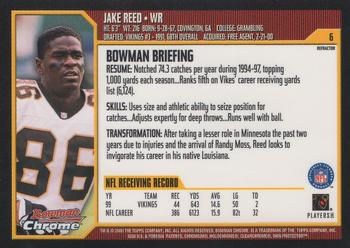 2000 Bowman Chrome - Refractors #6 Jake Reed Back