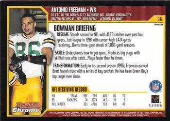 2000 Bowman Chrome - Refractors #36 Antonio Freeman Back