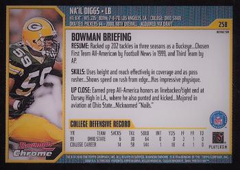 2000 Bowman Chrome - Refractors #258 Na'il Diggs Back