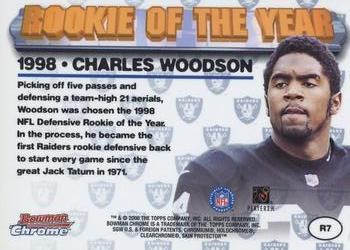 2000 Bowman Chrome - Rookie of the Year #R7 Charles Woodson Back