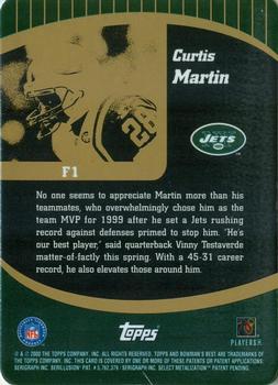 2000 Bowman's Best - Franchise 2000 #F1 Curtis Martin Back