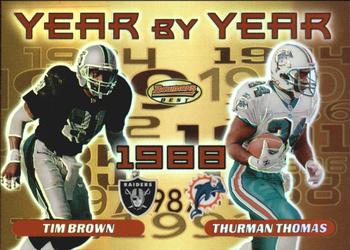 2000 Bowman's Best - Year by Year #Y3 Tim Brown / Thurman Thomas Front