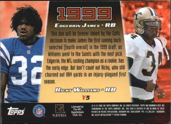 2000 Bowman's Best - Year by Year #Y5 Edgerrin James / Ricky Williams Back