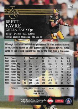 2000 Collector's Edge EG - Brilliant #124 Brett Favre Back