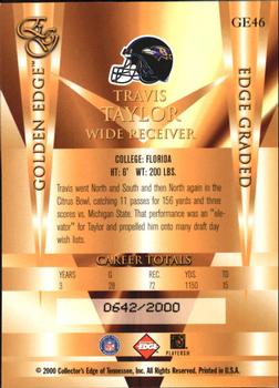 2000 Collector's Edge EG - Golden Edge #GE46 Travis Taylor Back