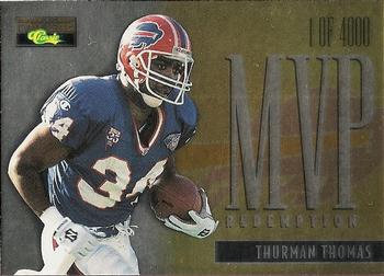 1995 Pro Line - MVP Redemptions (PR4000) #MVP 4 Thurman Thomas Front