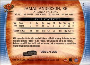 2000 Collector's Edge Masters - HoloSilver #5 Jamal Anderson Back