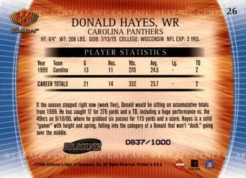 2000 Collector's Edge Masters - HoloSilver #26 Donald Hayes Back