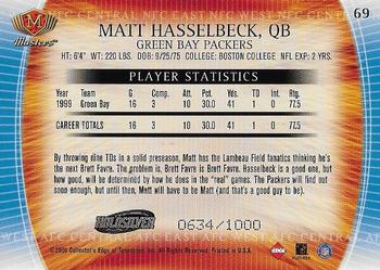 2000 Collector's Edge Masters - HoloSilver #69 Matt Hasselbeck Back