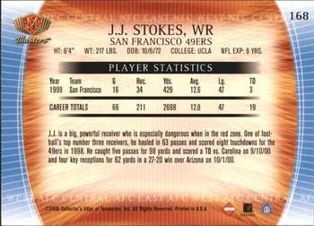 2000 Collector's Edge Masters - Retail #168 J.J. Stokes Back