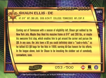 2000 Collector's Edge Odyssey - HoloGold Rookies #141 Shaun Ellis Back