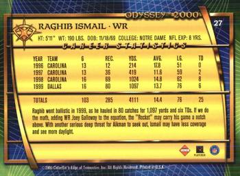 2000 Collector's Edge Odyssey - Retail #27 Raghib Ismail Back