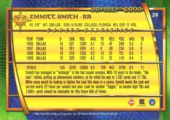 2000 Collector's Edge Odyssey - Retail #28 Emmitt Smith Back
