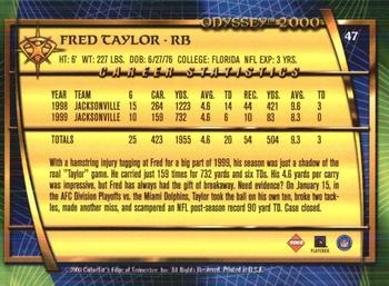 2000 Collector's Edge Odyssey - Retail #47 Fred Taylor Back