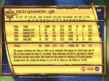 2000 Collector's Edge Odyssey - Retail #69 Rich Gannon Back