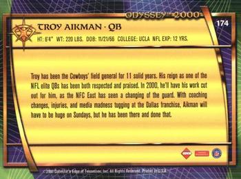 2000 Collector's Edge Odyssey - Retail #174 Troy Aikman Back