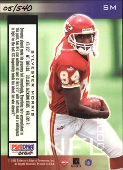 2000 Collector's Edge Odyssey - Rookie Ink #SM Sylvester Morris Back