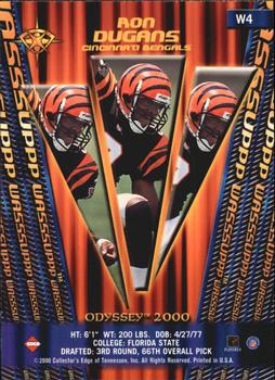 2000 Collector's Edge Odyssey - Wasssuppp #W4 Ron Dugans Back