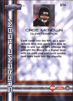 2000 Collector's Edge Supreme - Supreme Team #ST4 Cade McNown Back
