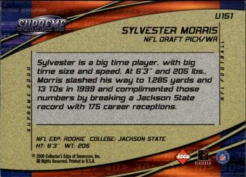 2000 Collector's Edge Supreme - Update #U151 Sylvester Morris Back