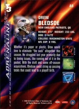 2000 Collector's Edge T3 - Adrenaline #A9 Drew Bledsoe Back