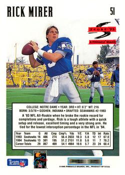 1995 Score #51 Rick Mirer Back