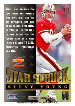 1995 Score #205 Steve Young Back