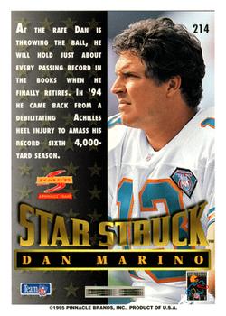 1995 Score #214 Dan Marino Back