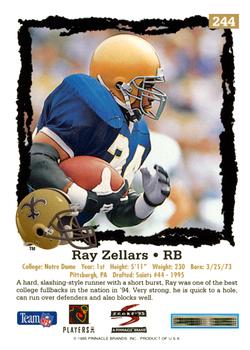 1995 Score #244 Ray Zellars Back