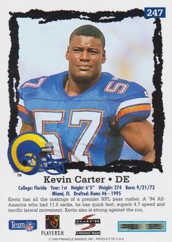 1995 Score #247 Kevin Carter Back