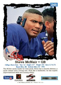 1995 Score #248 Steve McNair Back