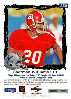 1995 Score #260 Sherman Williams Back
