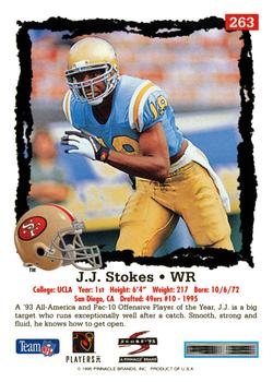 1995 Score #263 J.J. Stokes Back