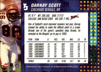 2000 Collector's Edge T3 - HoloPlatinum #31 Darnay Scott Back