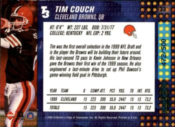 2000 Collector's Edge T3 - HoloPlatinum #33 Tim Couch Back