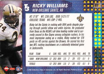 2000 Collector's Edge T3 - HoloPlatinum #87 Ricky Williams Back