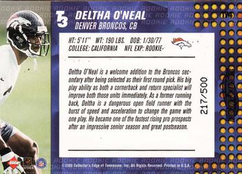 2000 Collector's Edge T3 - HoloPlatinum #174 Deltha O'Neal Back