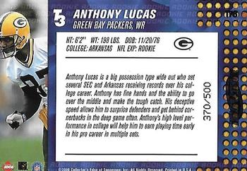2000 Collector's Edge T3 - HoloPlatinum #178 Anthony Lucas Back
