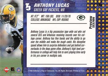 2000 Collector's Edge T3 - Previews #AL Anthony Lucas Back