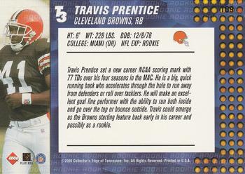 2000 Collector's Edge T3 - Retail #169 Travis Prentice Back